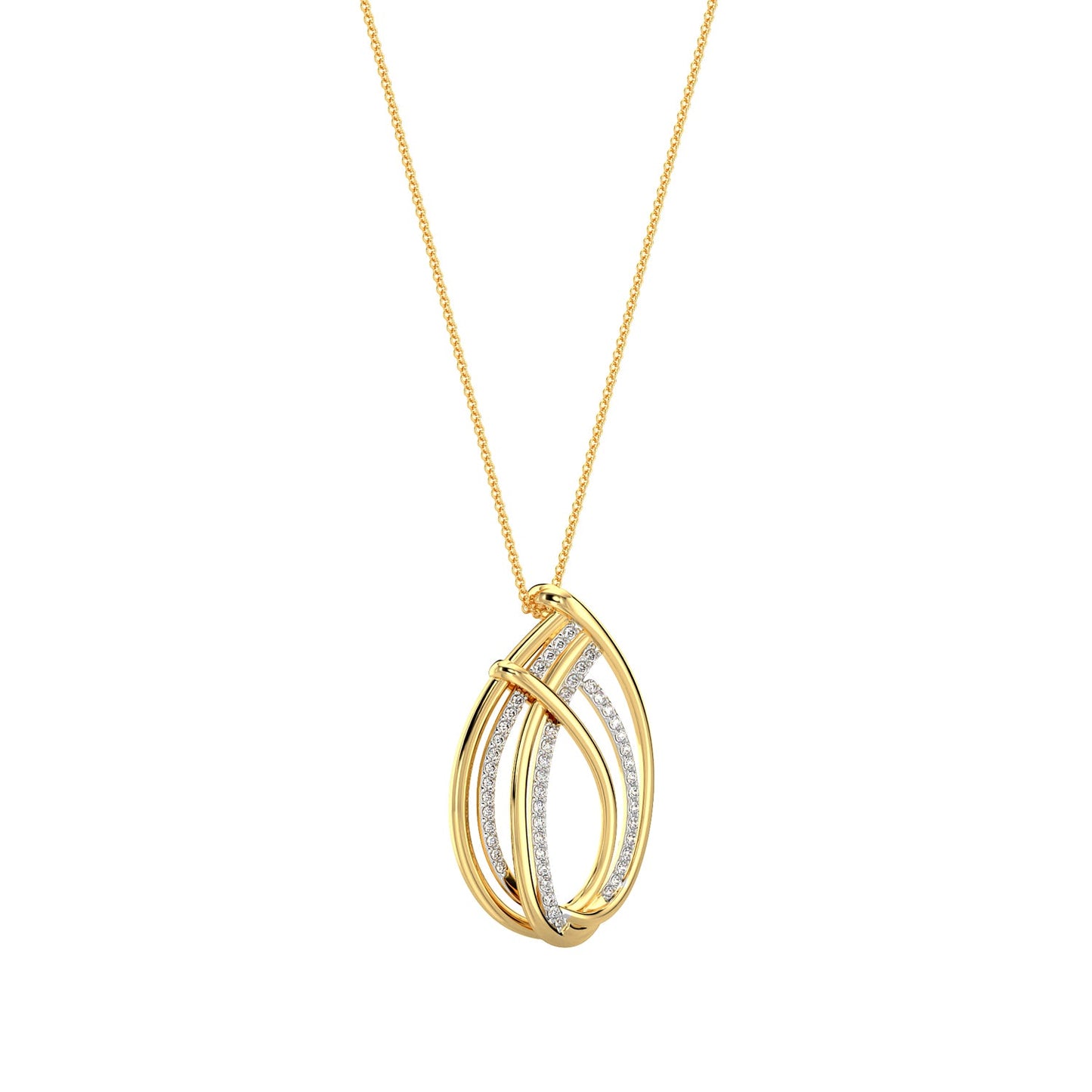 Forever Shine Diamond Pendant-Yellow Gold