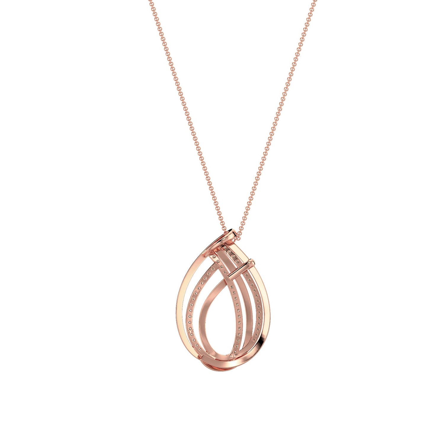 Forever Shine Diamond Pendant-Rose Gold