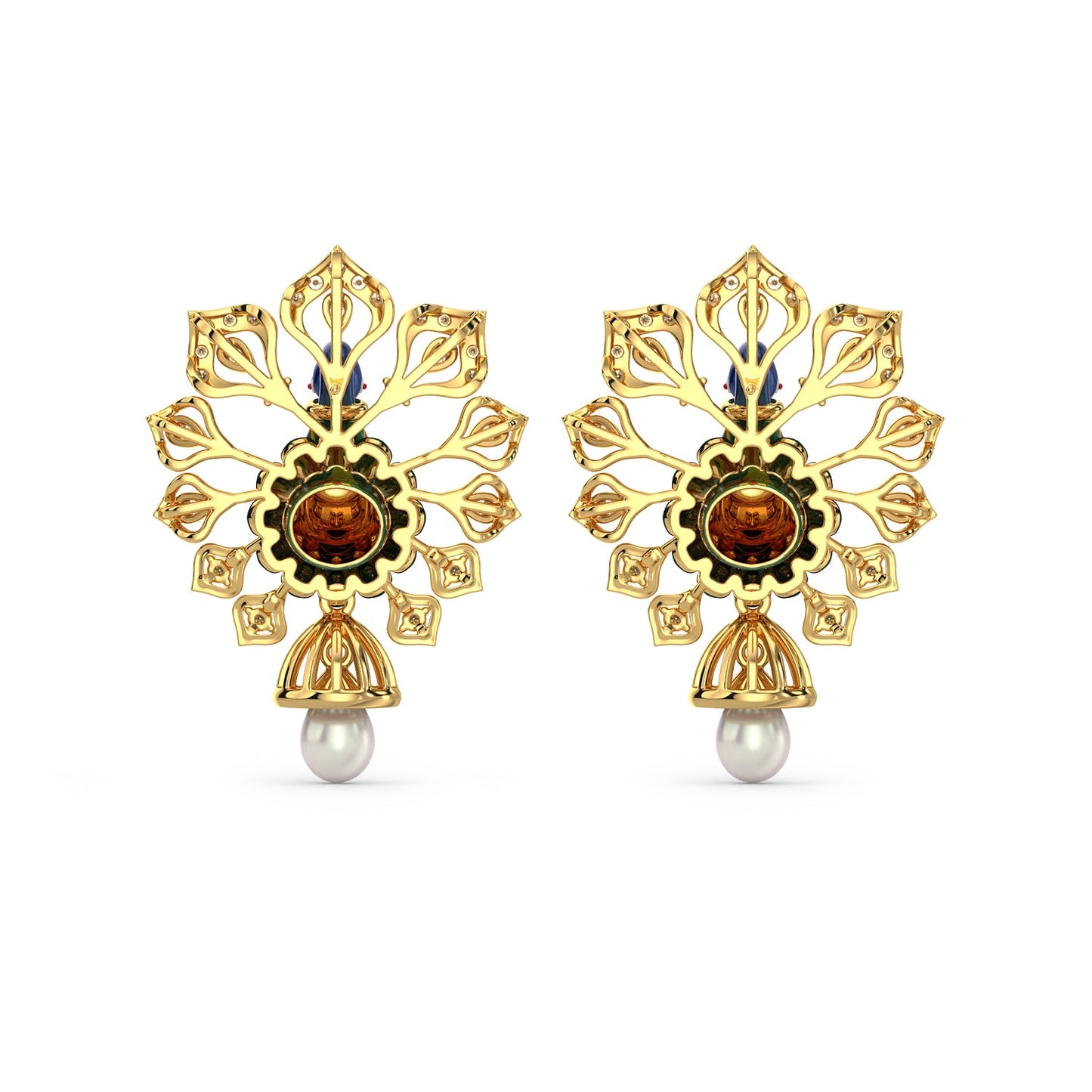 Plume Elegance Earring-Yellow Gold