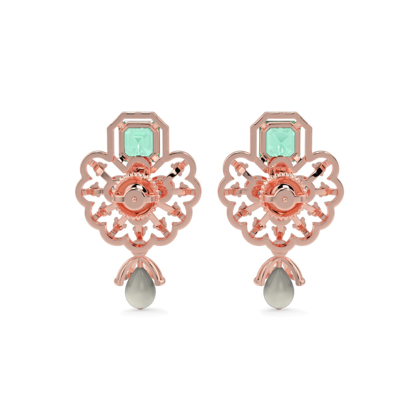 Velvet Night Gems Earrings-Rose Gold