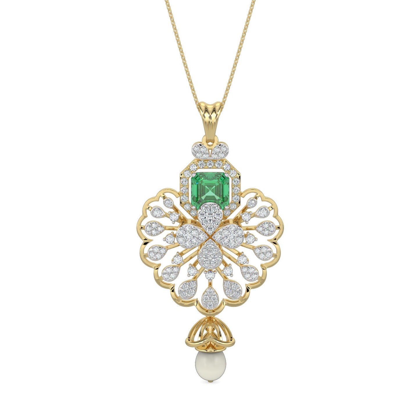 Velvet Night Gems Pendant-Yellow Gold