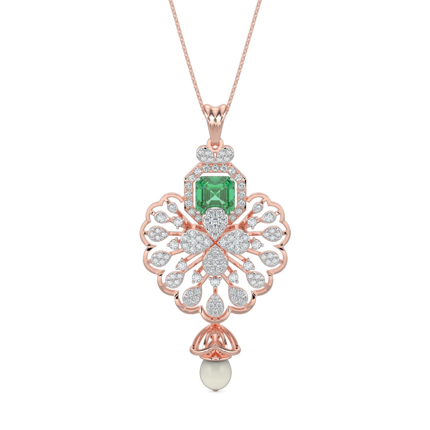 Velvet Night Gems Pendant-Rose Gold