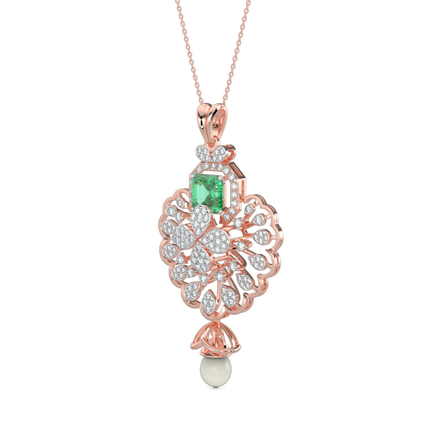 Velvet Night Gems Pendant-Rose Gold