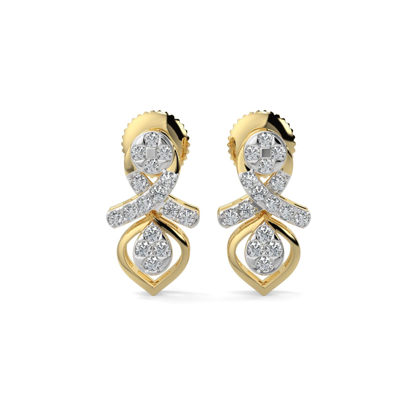 Twilight Drop Earrings-Yellow Gold