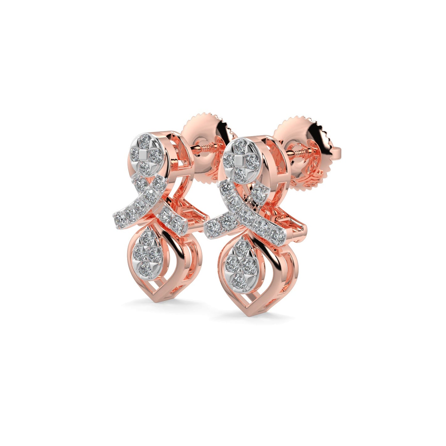 Twilight Drop Earrings-Rose Gold