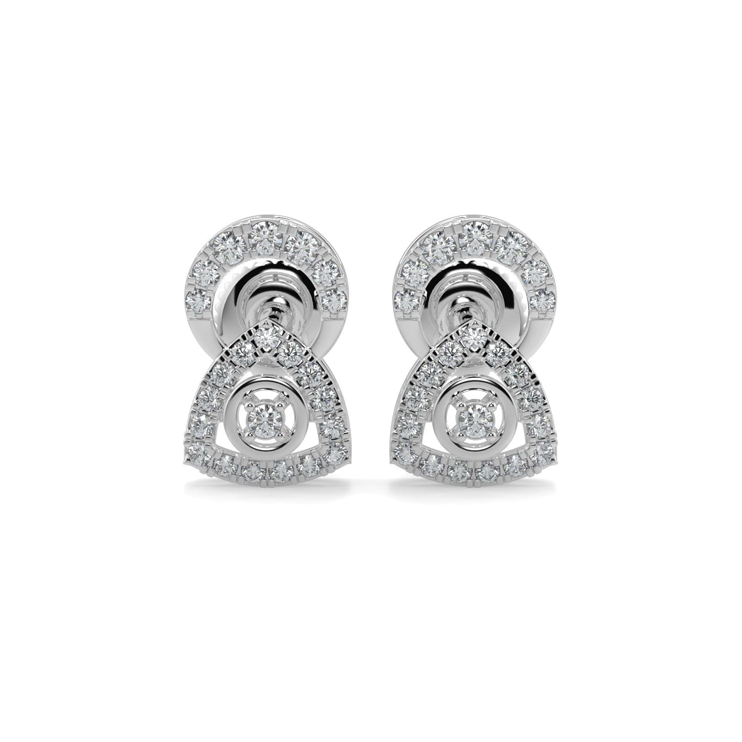 Whisper in the Winds Studs-White Gold