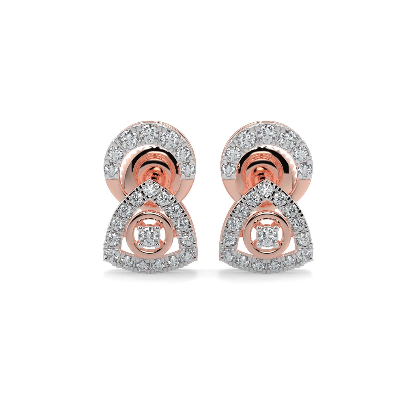 Whisper in the Winds Studs-Rose Gold