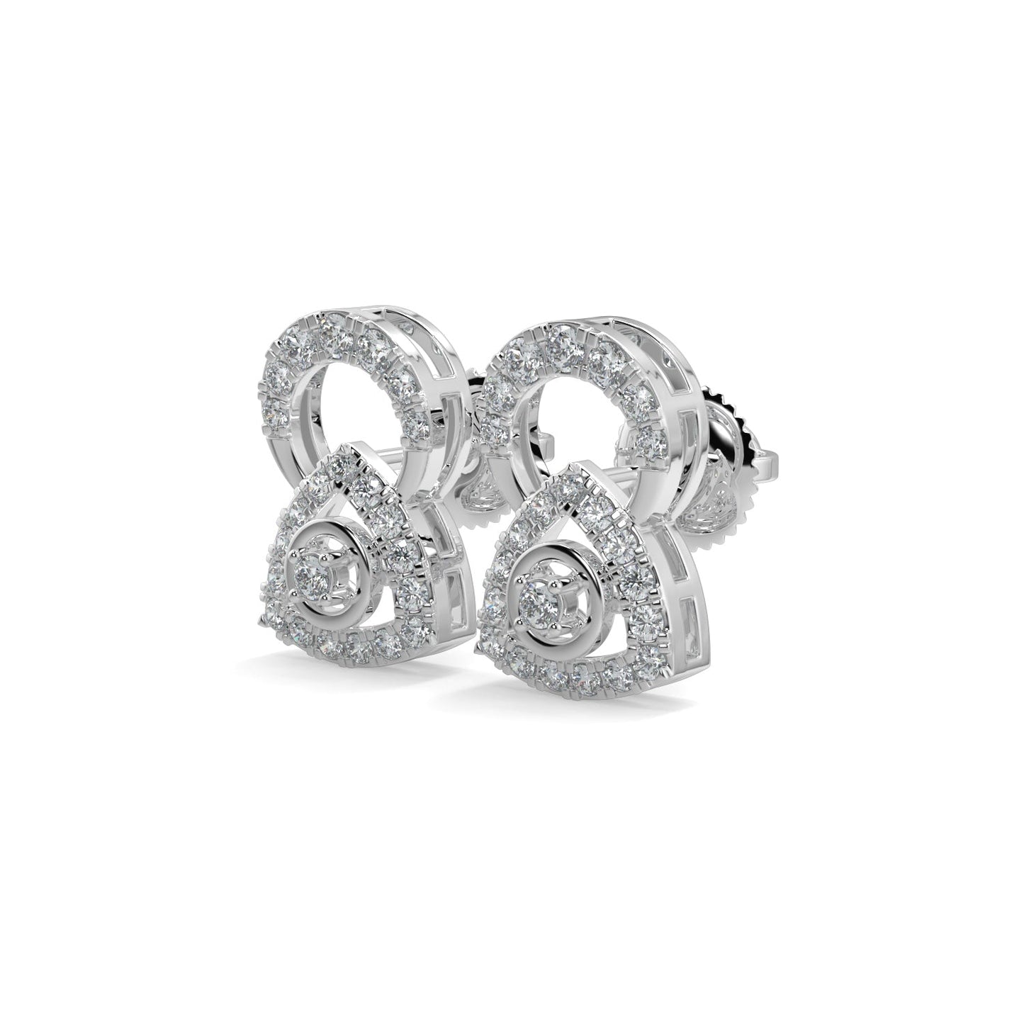 Whisper in the Winds Studs-White Gold