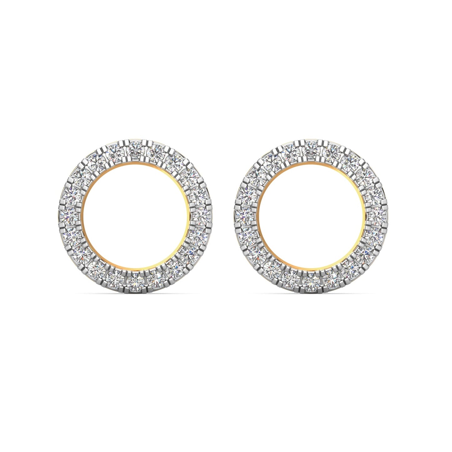 Orbit Diamond Earrings-Yellow Gold