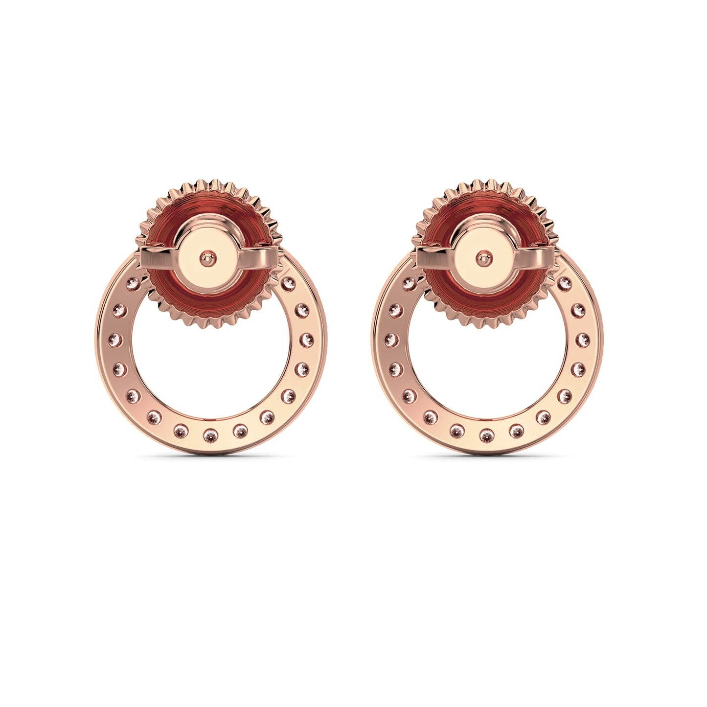 Orbit Diamond Earrings-Rose Gold