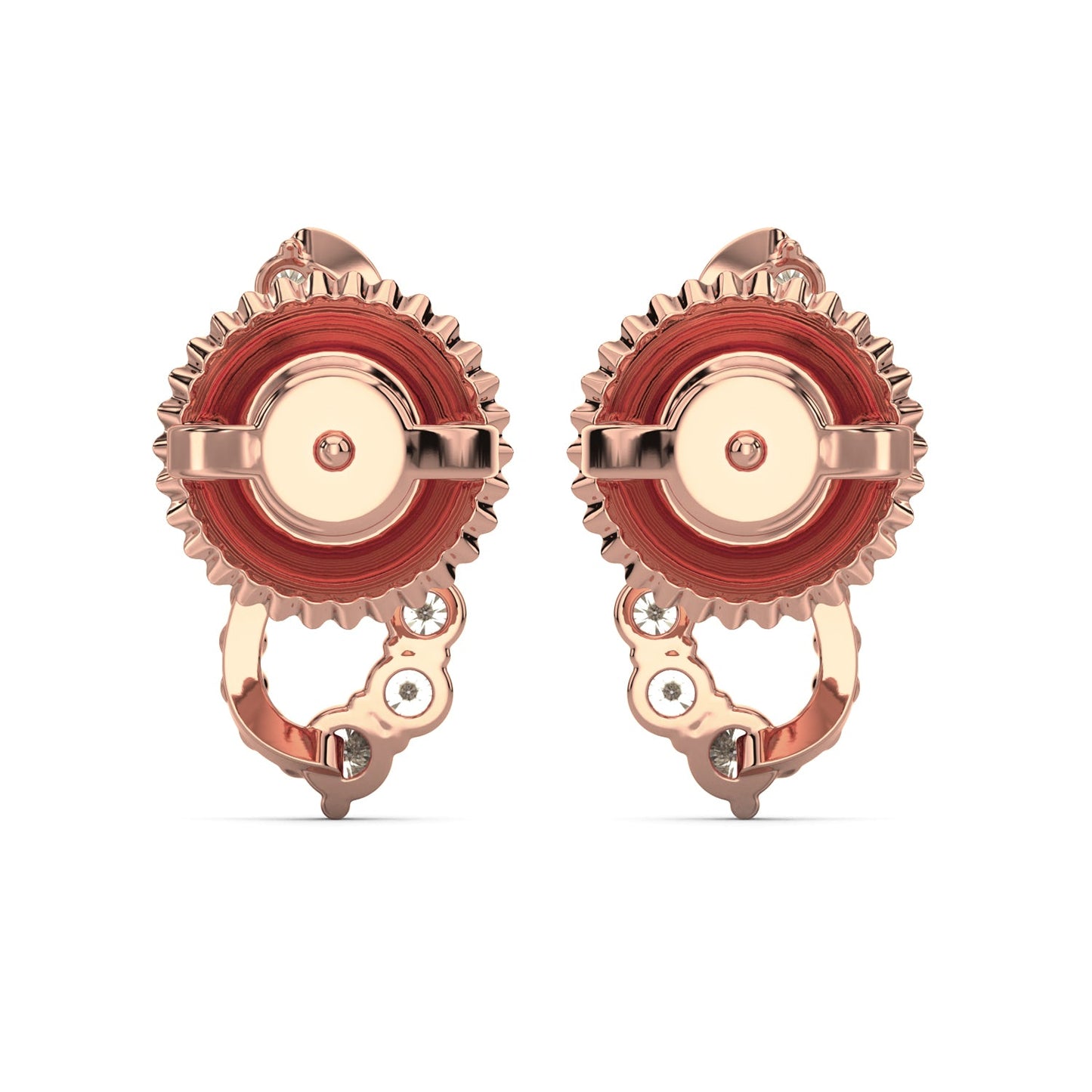 Infinity Diamond Earrings-Rose Gold