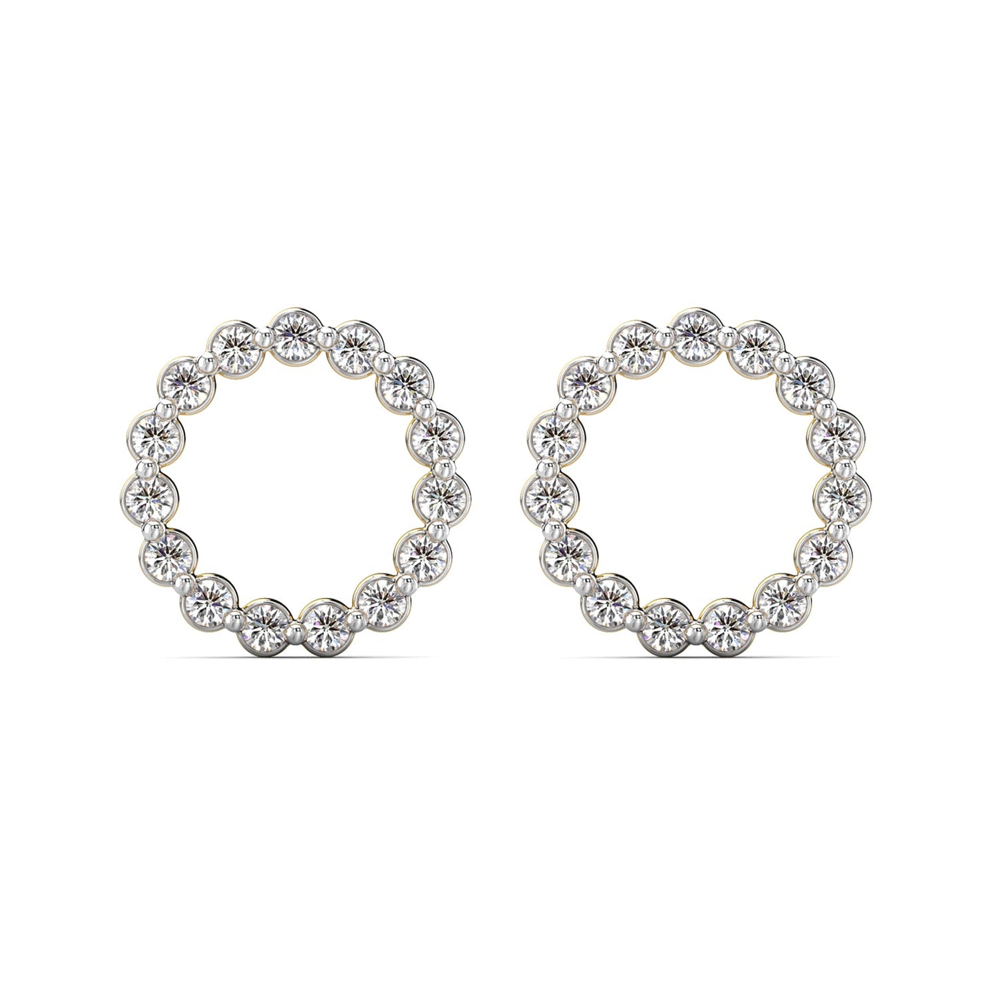 Brilliant Diamond Earrings-Yellow Gold