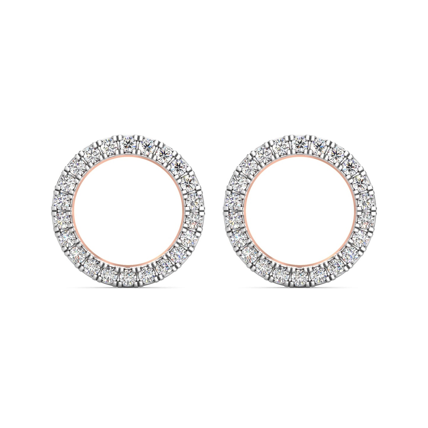 Luna Diamond Earrings-Rose Gold