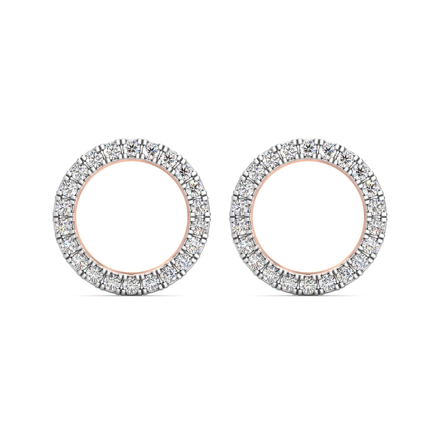 Luna Diamond Earrings-Rose Gold