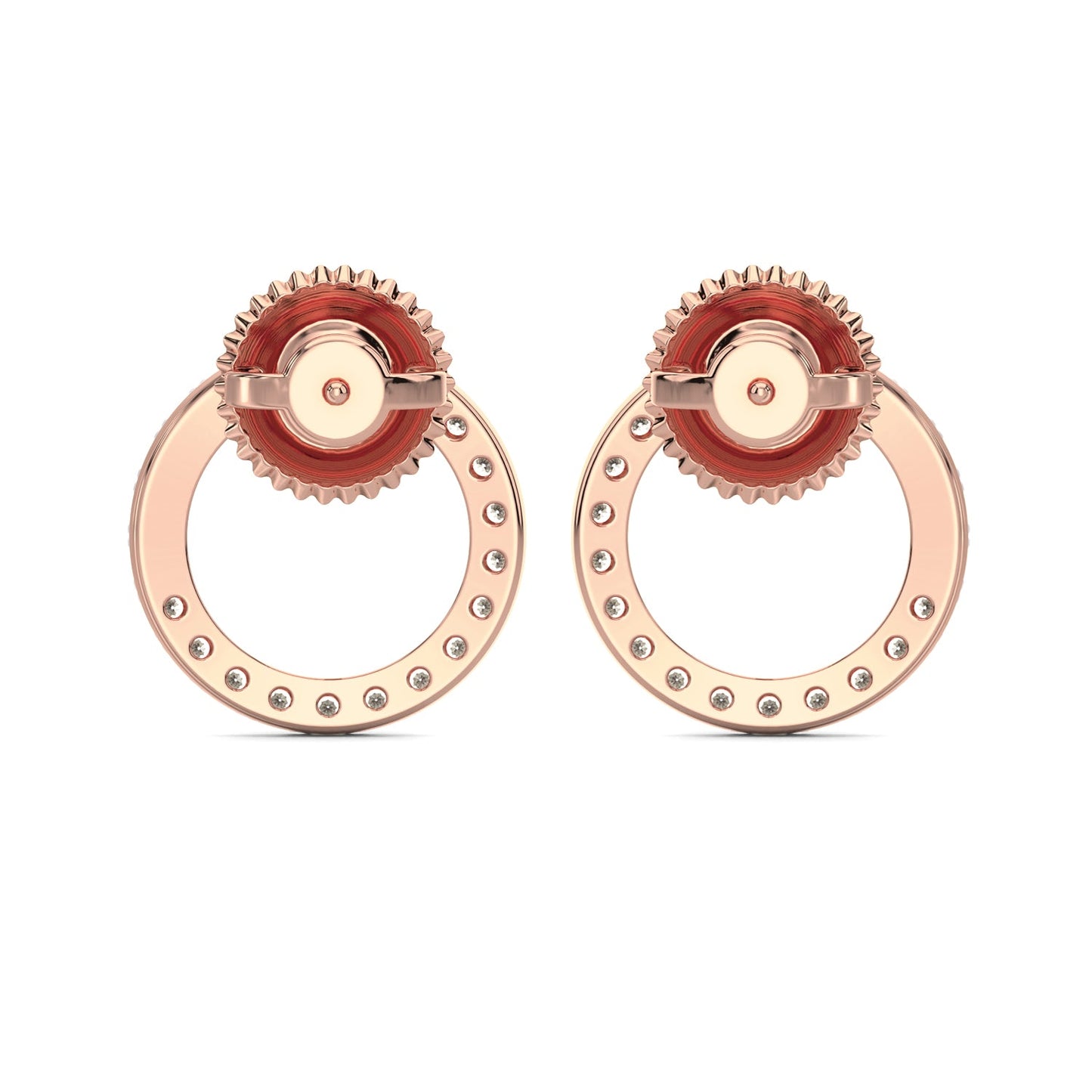 Luna Diamond Earrings-Rose Gold