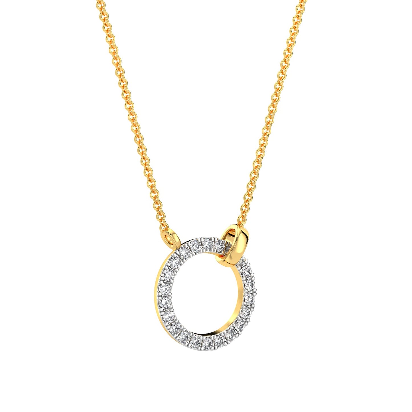 Luna Diamond Chain Necklace-Yellow Gold