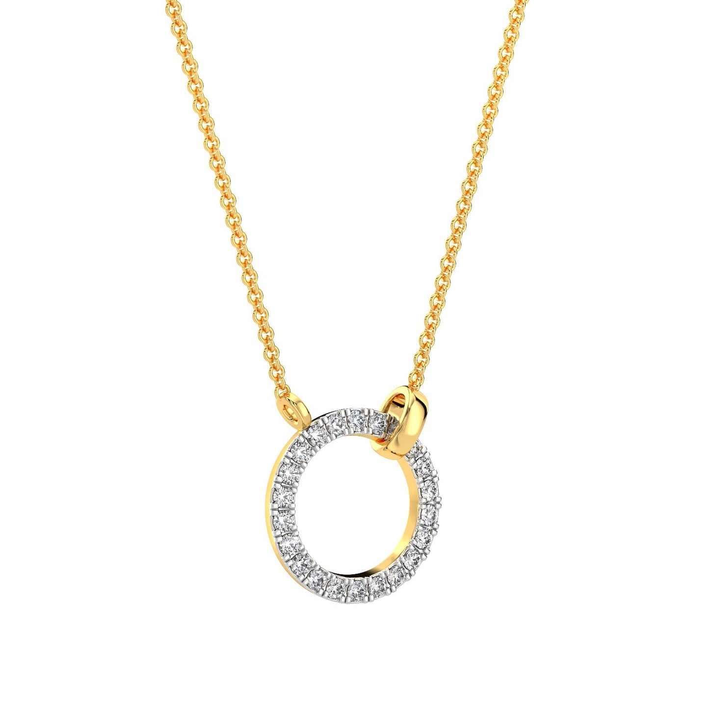Luna Diamond Chain Necklace-Yellow Gold