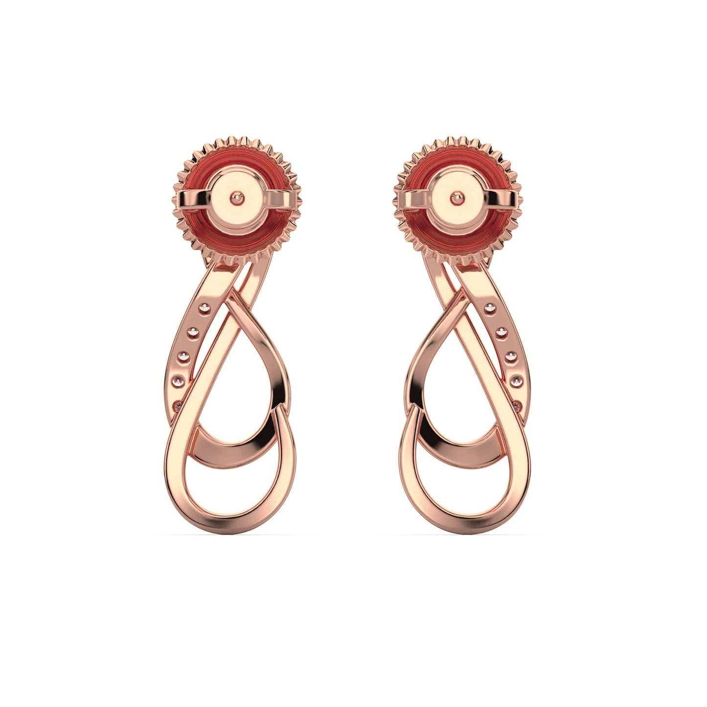 Petite Diamond Earrings-Rose Gold