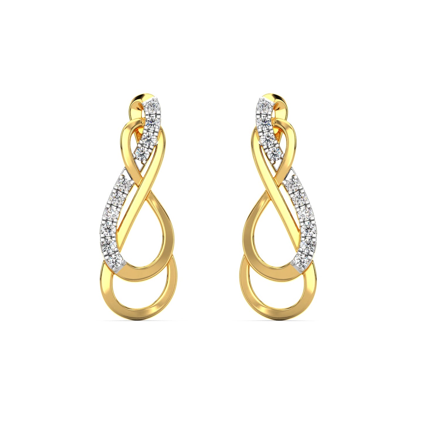 Petite Diamond Earrings-Yellow Gold