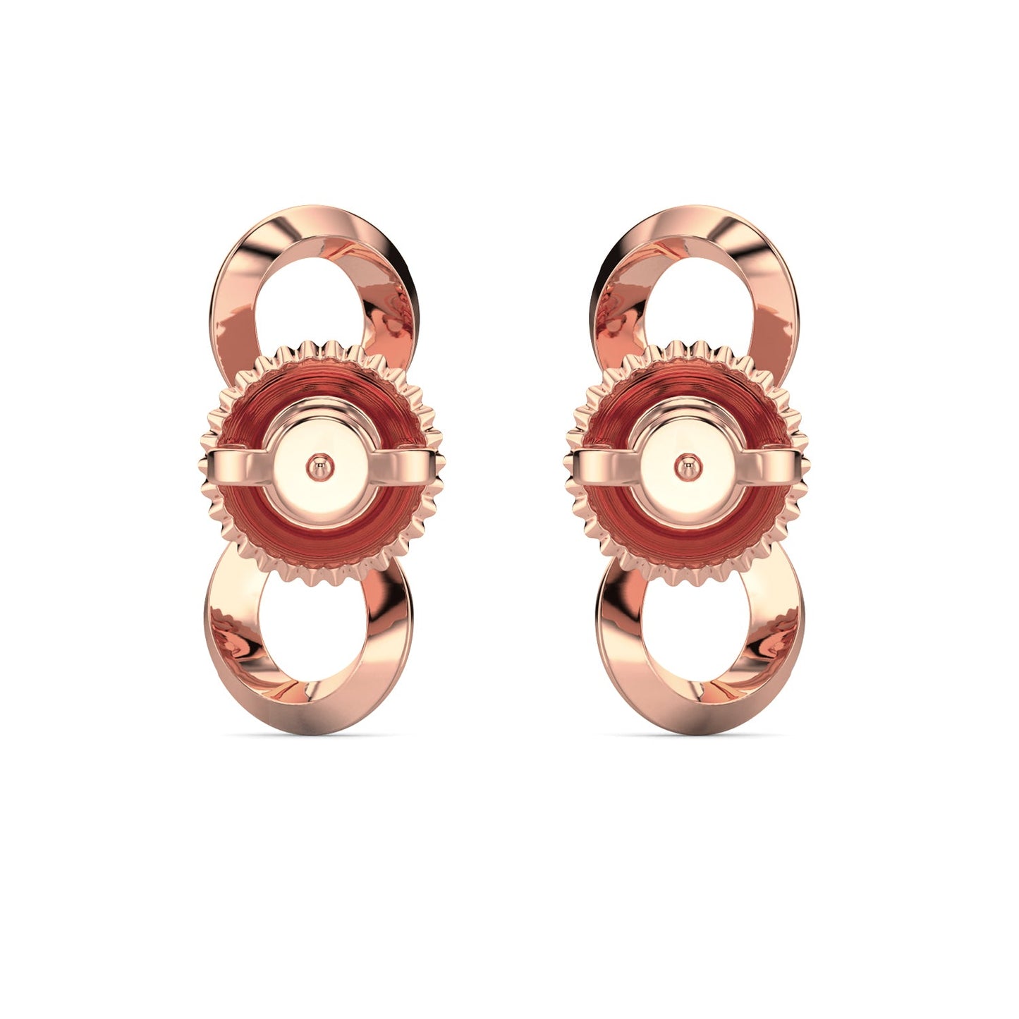 Sparkle Infinity Diamond Earrings-Rose Gold