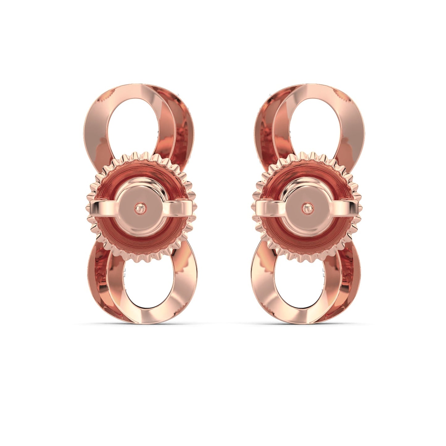 Infinity Glow Diamond Earrings-Rose Gold