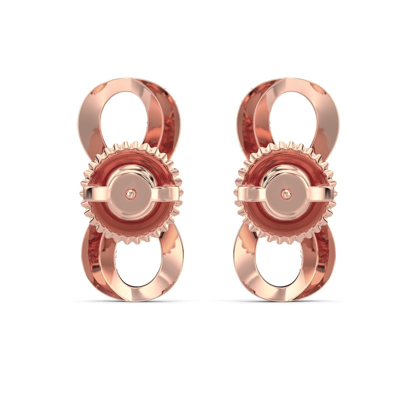 Infinity Glow Diamond Earrings-Rose Gold