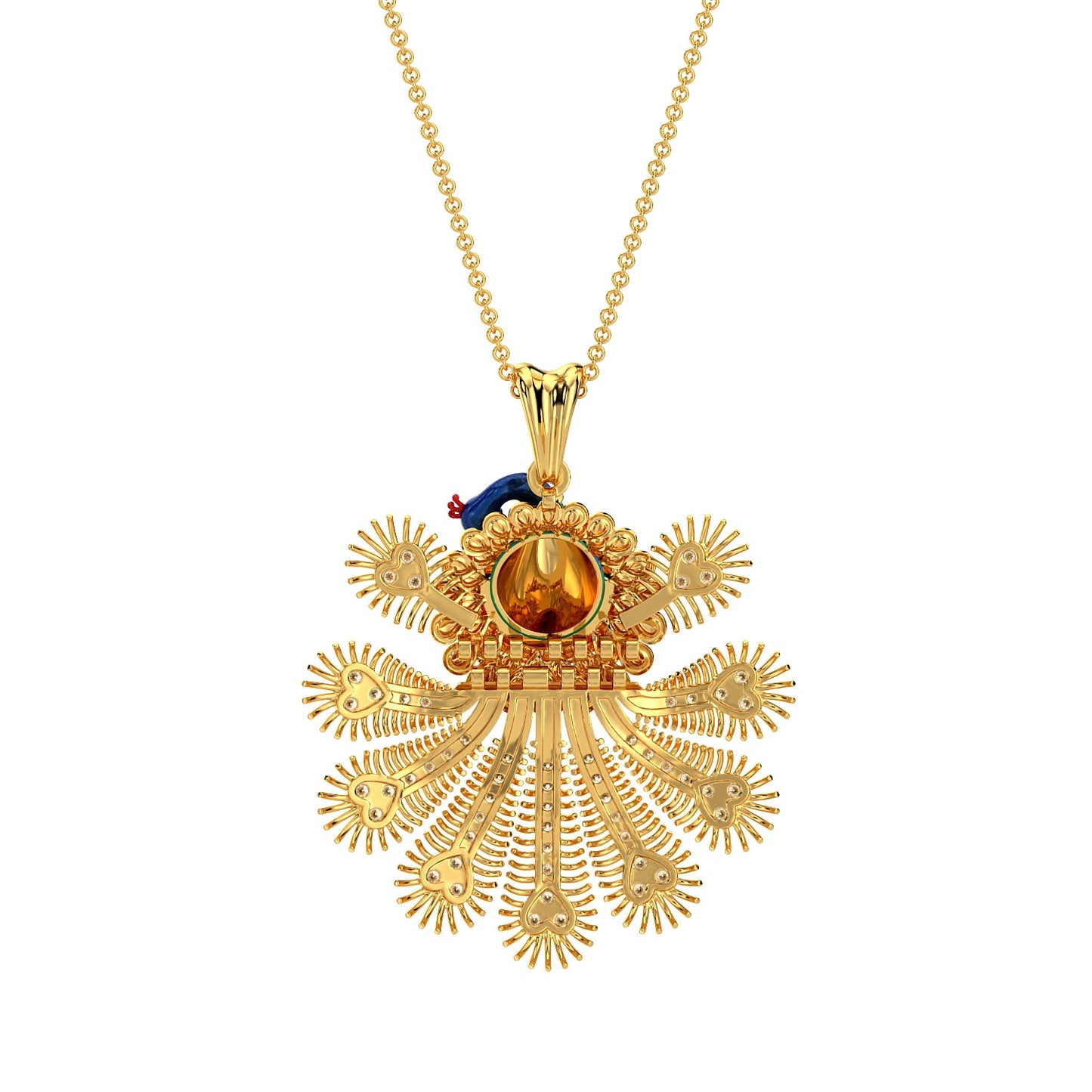 Radiant Crest Pendant-Yellow Gold