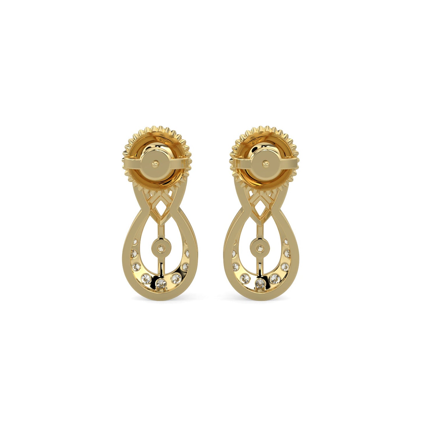 Delicate Droplets Earrings-Yellow Gold