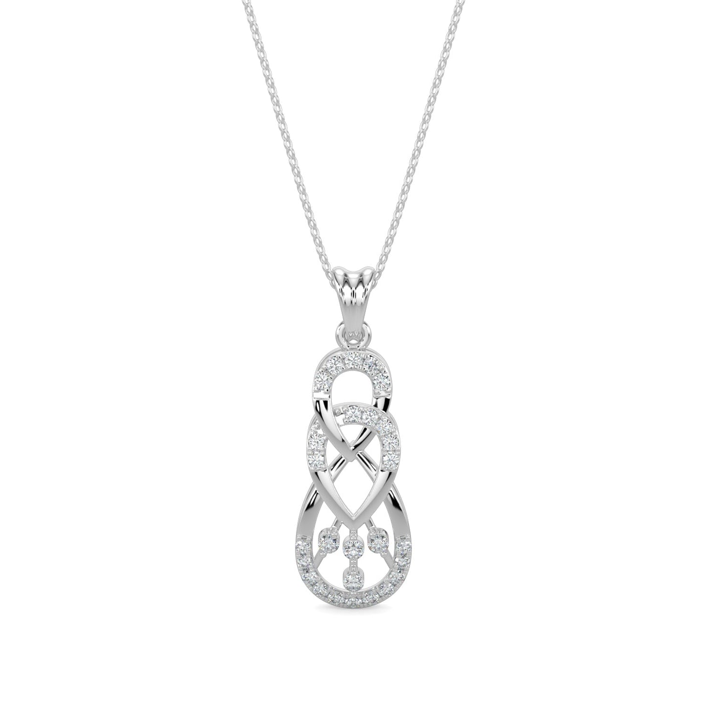 Delicate Droplets Pendant-White Gold