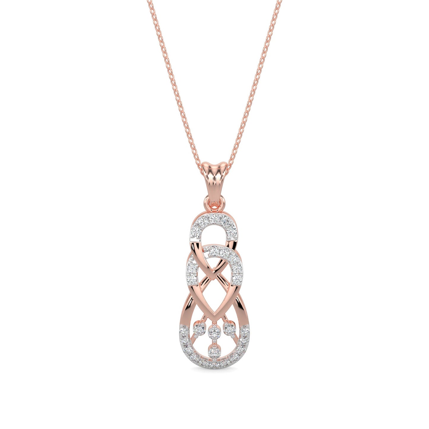 Delicate Droplets Pendant-Rose Gold