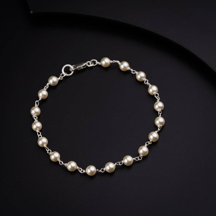 Silver Pearl Bracelet