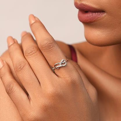 Infinity Promise Diamond Ring-Rose Gold