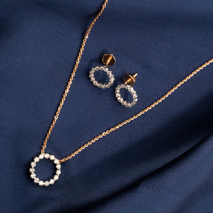 Brilliant Diamond Chain Necklace-Rose Gold