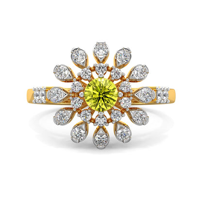 Mystic Flora Yellow Gemstone Ring