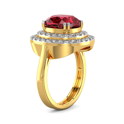 Scarlet Embrace Gemstone Ring