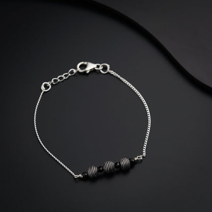 Silver Bead Mangalsutra Bracelet