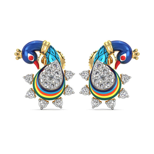 Chirpy Charms Earrings-Yellow Gold