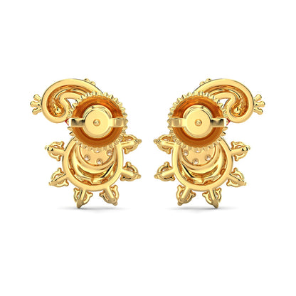 Chirpy Charms Earrings-Yellow Gold