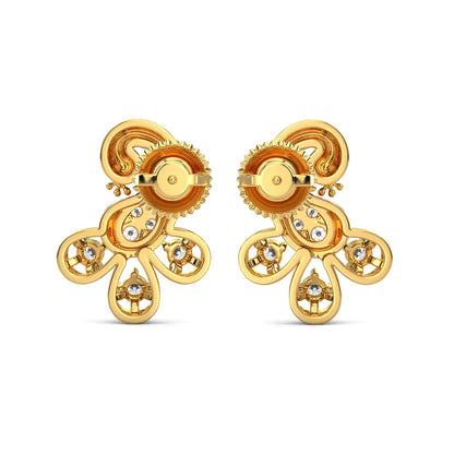 Whimsical Wings Earrings-Yellow Gold