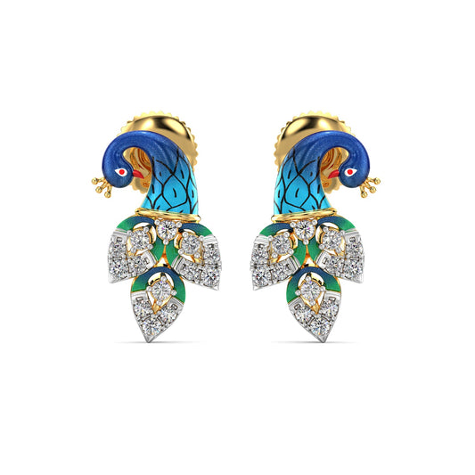 Royal Reflection Earring-Yellow Gold