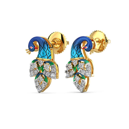 Royal Reflection Earring-Yellow Gold