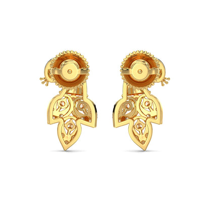 Royal Reflection Earring-Yellow Gold