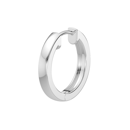 Round Diamond Hoops-White Gold