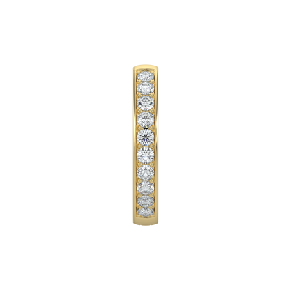 Round Diamond Hoops-Yellow Gold