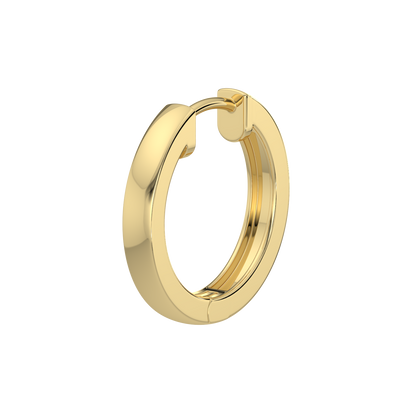 Round Diamond Hoops-Yellow Gold