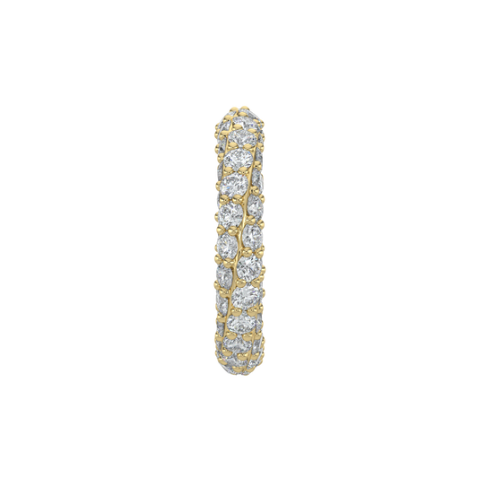 Brilliant Open Hoop Earrings-Yellow Gold