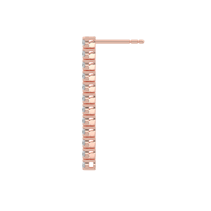 Thread Diamond Earrings-Rose Gold