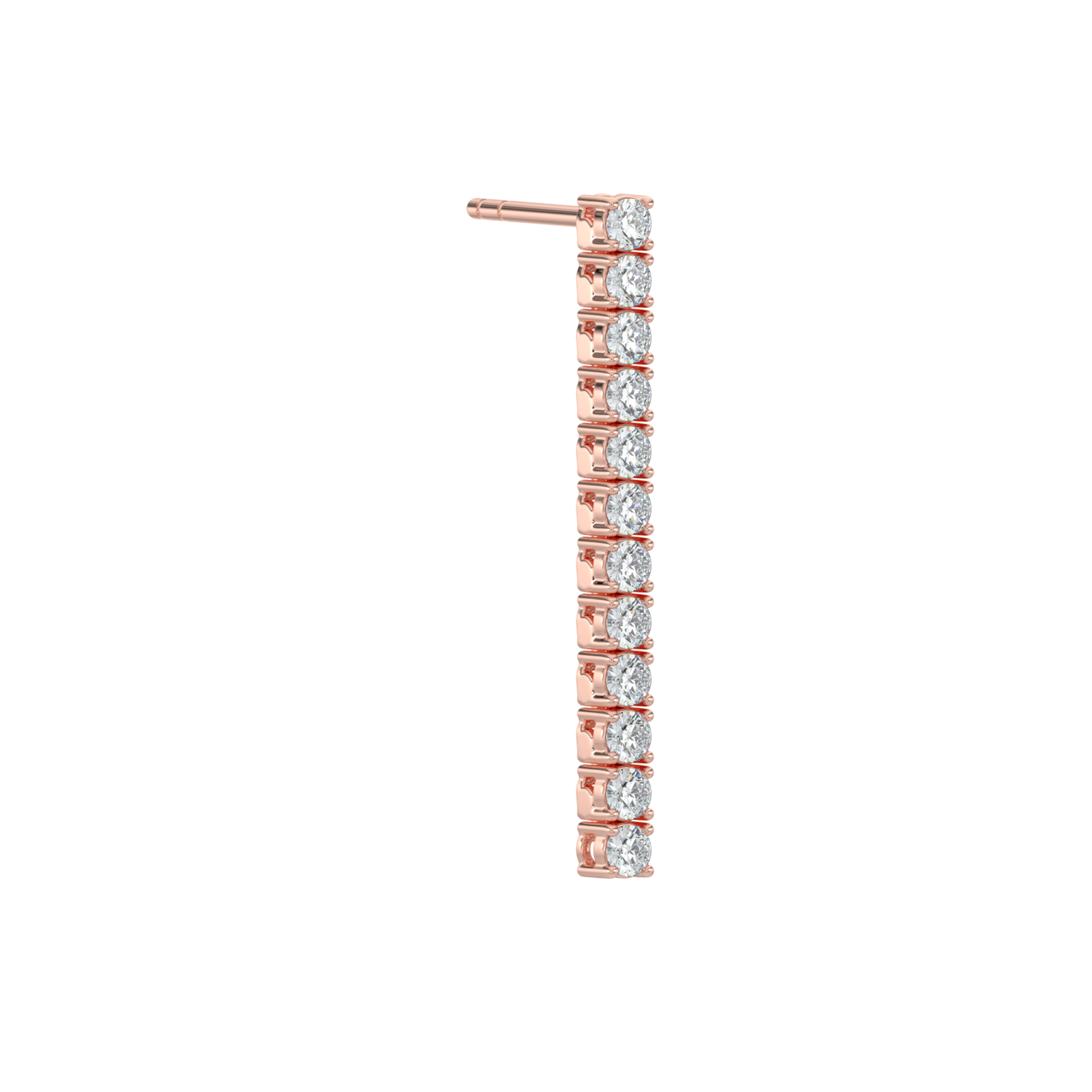 Thread Diamond Earrings-Rose Gold