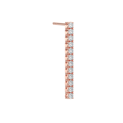 Thread Diamond Earrings-Rose Gold
