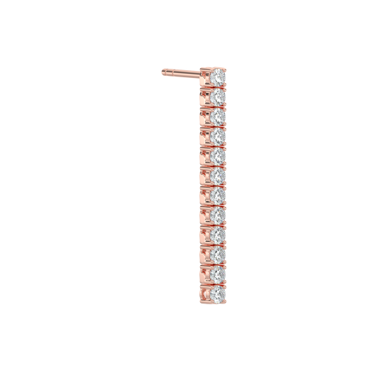 Thread Diamond Earrings-Rose Gold